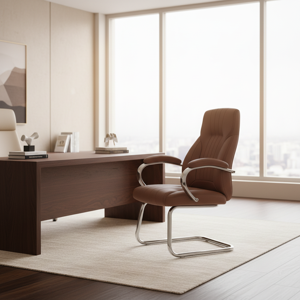 IH 923V PU Visitor Chair | Office Guest Seating UAE