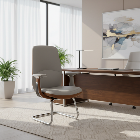 Premium PU Visitor Chair IH C52 | Office Seating Dubai UAE
