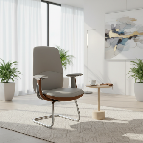 Premium PU Visitor Chair IH C52 | Office Seating Dubai UAE