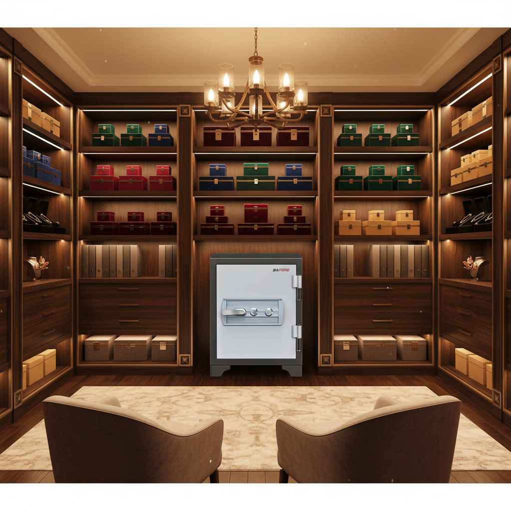SAFIRE FR 445 Fire Resistant Safe in Luxury Walk-in Closet – Secure Valuables Storage UAE