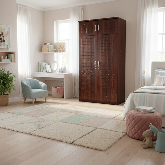 Two Door Wardrobe With Top IH 741 | Bedroom Storage UAE