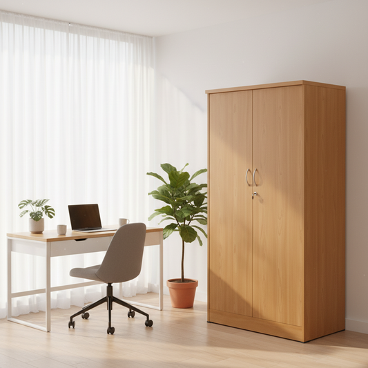 Book Cabinet with Wooden Doors | Premium Storage | INFINI HOMES