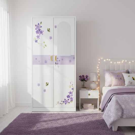 Steel 2-Door Wardrobe with Inner Locker | IH TGD-2B | 180×85×45 cm