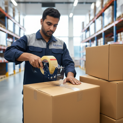 Clear Adhesive Tape 100 Yards - 10 Cartons Special Offer | INFINI HOMES UAE