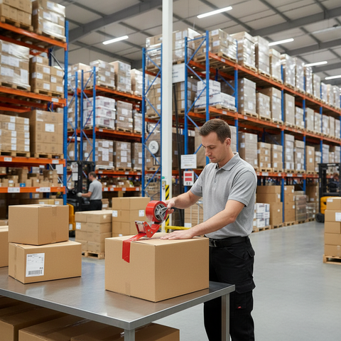 Red Tape – 70 Yards | Premium Adhesive Packaging Tape | INFINI HOMES