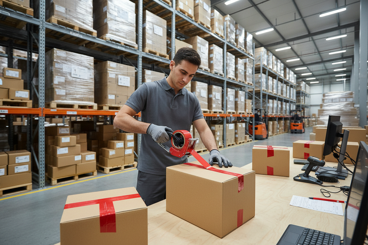 Red Tape – 70 Yards | Premium Adhesive Packaging Tape | INFINI HOMES