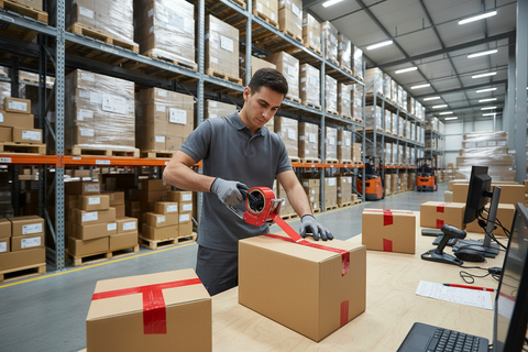 Red Tape – 70 Yards | Premium Adhesive Packaging Tape | INFINI HOMES