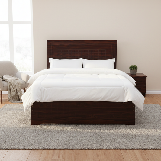 Single Wooden Bed Without Side Table | IH 720 | 120×190 cm