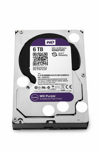 WD Purple 6TB Surveillance Hard Drive UAE | 5400RPM SATA 6Gb/s 3.5" WD60PURX
