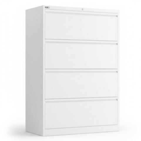 GO Lateral File Cabinet 4-Drawer | Model GO-LFC-4D (KDGLF4) – White