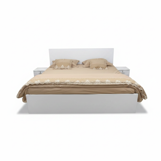 Wooden Double Bed Without Side Table | IH-9180 | INFINI HOMES UAE