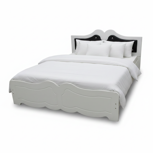 Double Bed Wooden Frame Without Side Table | IH 9453 | 150×190 cm