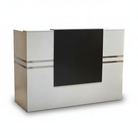 Reception Desk 160CM SBF-R16 | White & Black Two-Tone Office Front Desk – UAE