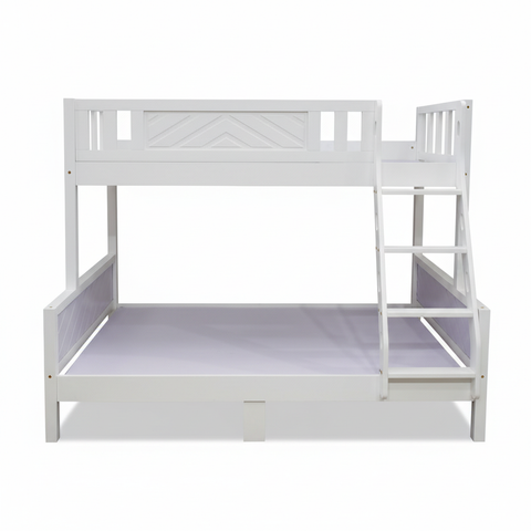 Wooden Bunk Bed IH 5026 | Premium Kids & Guest Room Bunk Bed UAE White
