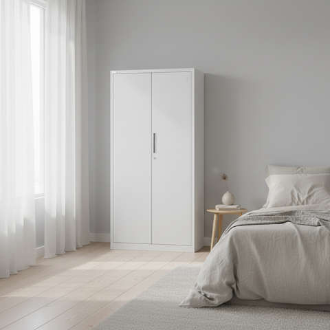 GO Full Height Cabinet | Model GO-FMBC (FYD-W007) – White Tex Storage Solution