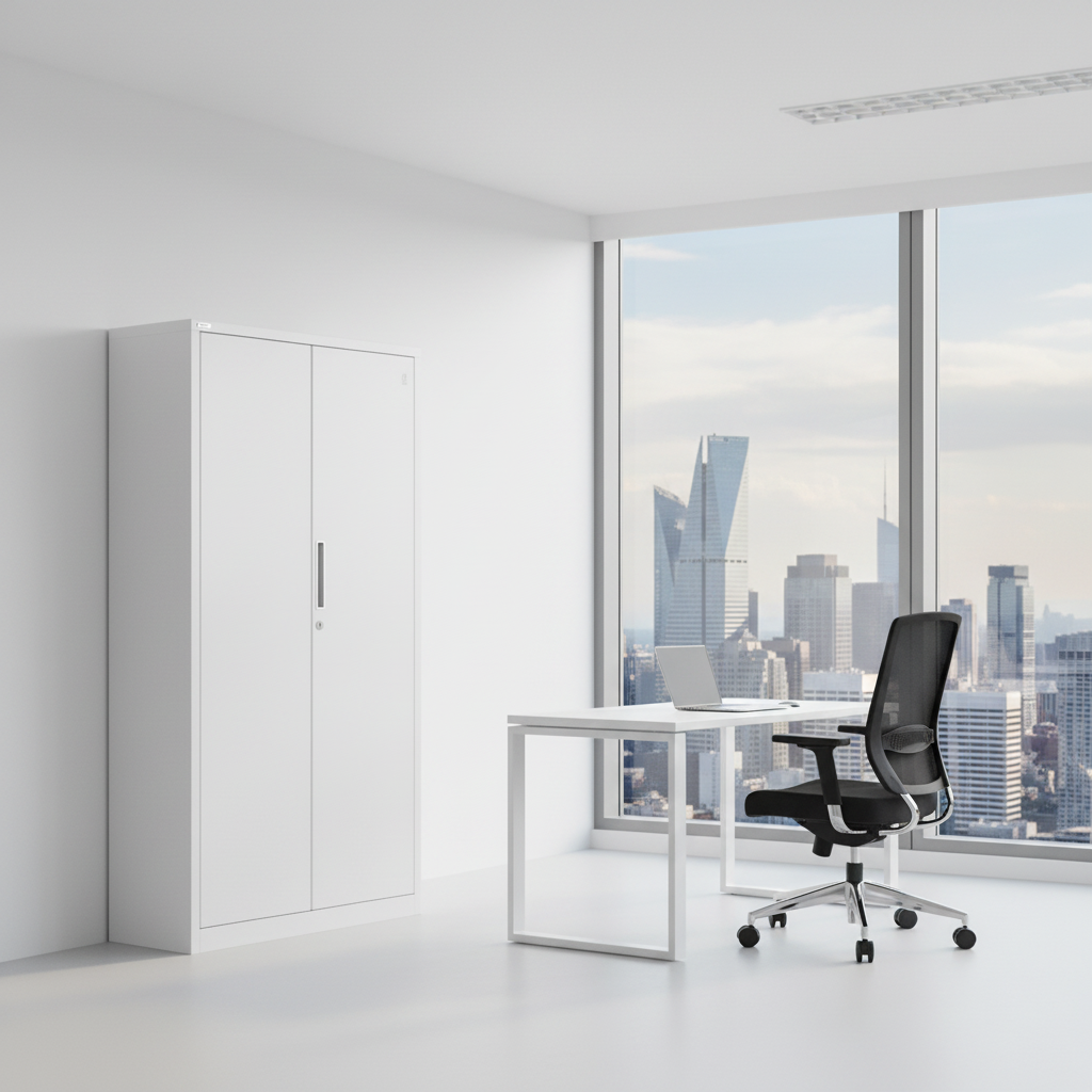 GO Full Height Cabinet | Model GO-FMBC (FYD-W007) – White Tex Storage Solution