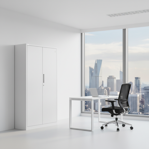 GO Full Height Cabinet | Model GO-FMBC (FYD-W007) – White Tex Storage Solution