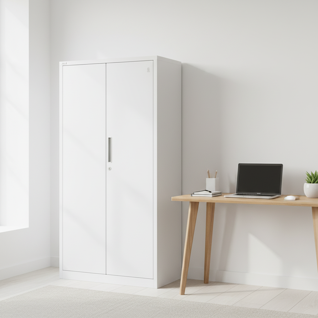 GO Full Height Cabinet | Model GO-FMBC (FYD-W007) – White Tex Storage Solution