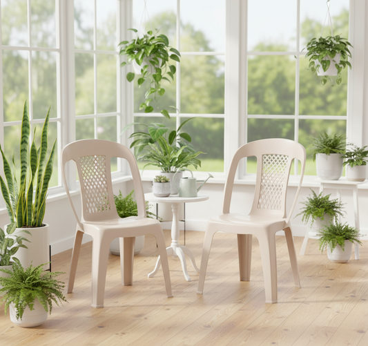 Premium Regal Chairs Set of 2 - Beige Outdoor Furniture UAE | Dubai Abu Dhabi Sharjah