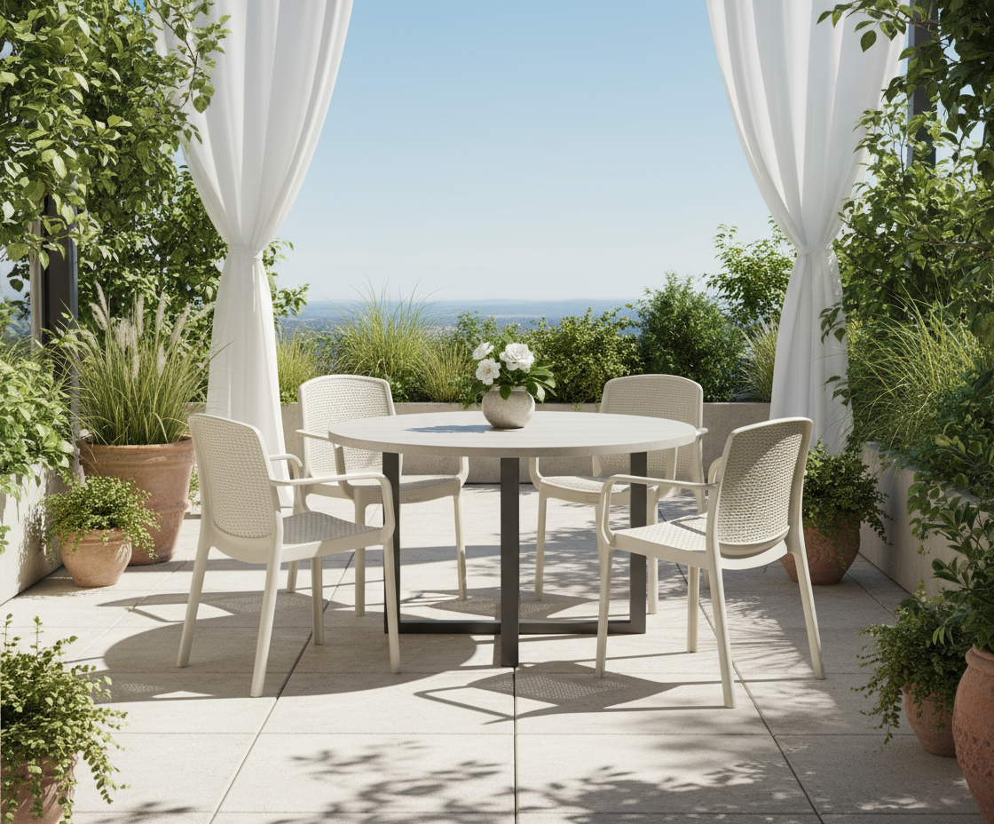 Premium Cedarattan Armchair Set of 4 - UAE Wide Delivery | Dubai Abu Dhabi Sharjah