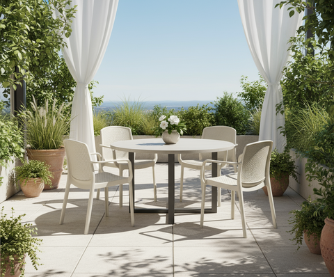 Premium Cedarattan Armchair Set of 4 - UAE Wide Delivery | Dubai Abu Dhabi Sharjah