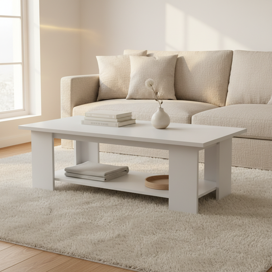 Coffee Table IH 4120 | Modern White Living Room Table – INFINI HOMES