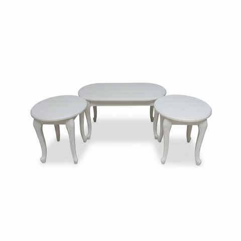 INFINI HOMES Coffee Table Set (1+2) IH 6006 – White | Premium Living Room Furniture UAE