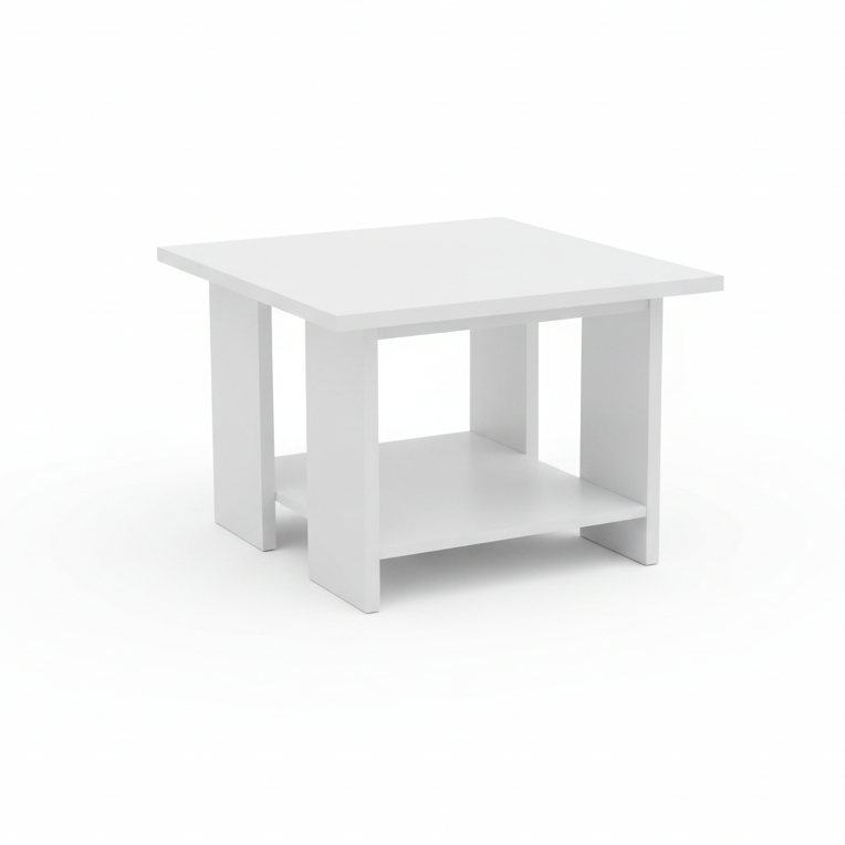 Coffee Table IH 4060 | White Square Centre Table for Living Room