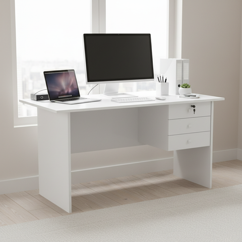 Office Desk White 117x57x72 cm | Premium Workspace Furniture UAE