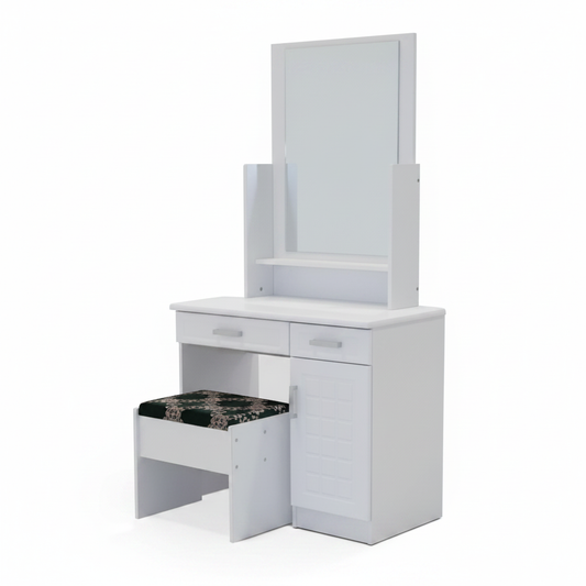 Dressing Table with Mirror & Stool | IH 7624 | UAE Delivery Grey