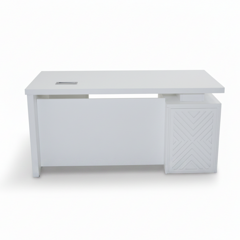 White Executive Office Desk 120x60x75cm on White Background – Home Office Furniture UAE | INFINI HOMES