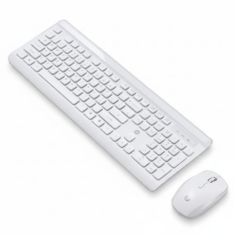 CS500 Wireless Keyboard and Mouse Combo White – 104 Keycaps Plug & Play Ergonomic Design | UAE Stock – Dubai, Abu Dhabi, Sharjah, Ajman, Fujairah, Ras Al Khaimah & Umm Al Quwain