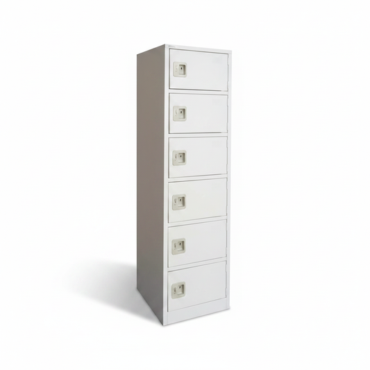 Metal Six Tier Locker | Grey Steel Storage Locker UAE – IH F06H