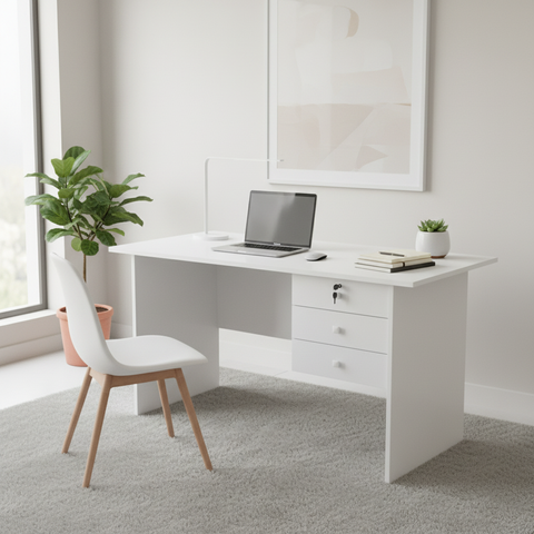 Office Desk White 117x57x72 cm | Premium Workspace Furniture UAE