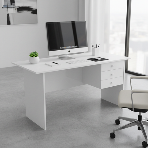 Office Desk White 117x57x72 cm | Premium Workspace Furniture UAE