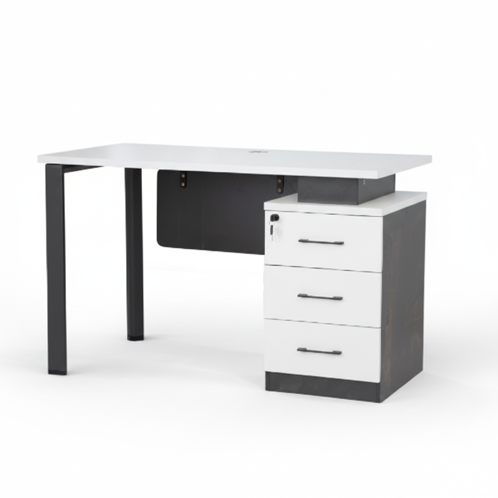 Office Table 1.2M White - Premium Desk for UAE Offices | IH 112