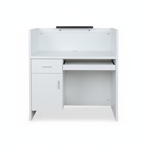 White Grey Reception Table 120x60x110cm | Modern Office Furniture UAE
