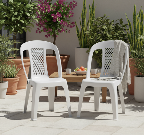 Premium Regal Chairs Set of 2 - Beige Outdoor Furniture UAE | Dubai Abu Dhabi Sharjah