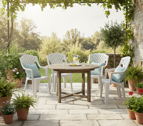 Premium Queen Chair Set of 4 Beige - UAE Wide Delivery | INFINI HOMES