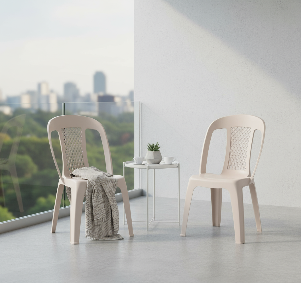 Premium Regal Chairs Set of 2 - Beige Outdoor Furniture UAE | Dubai Abu Dhabi Sharjah