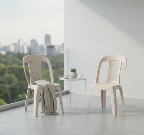 Premium Regal Chairs Set of 2 - Beige Outdoor Furniture UAE | Dubai Abu Dhabi Sharjah