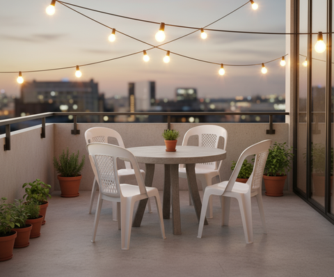 Premium Regal Chairs Set of 4 Beige - UAE Wide Delivery | Dubai Abu Dhabi Sharjah