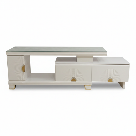 TV Stand 150x33x44.5 cm – White | IH TV301 | INFINI HOMES UAE