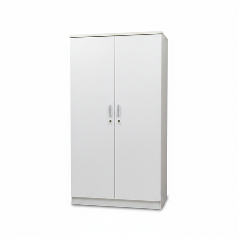 INFINI HOMES IH 922 Two Door Wardrobe White finish – Studio white background product shot – White Wardrobe UAE