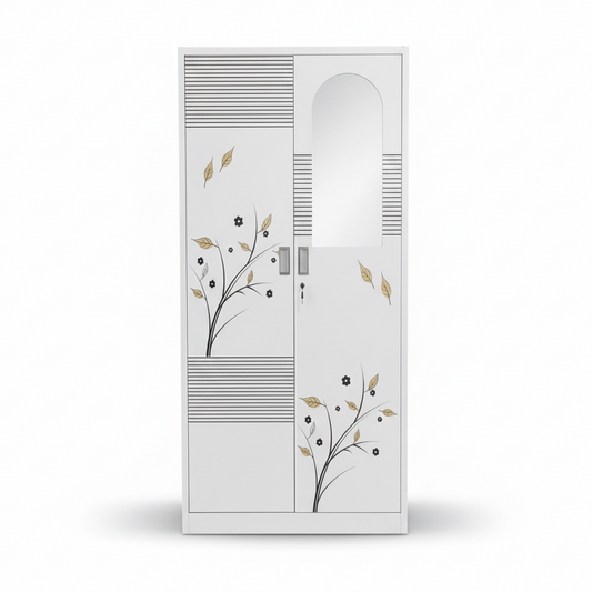 Steel 2-Door Wardrobe with Inner Locker | IH TGD-2A (180×85×45 cm)