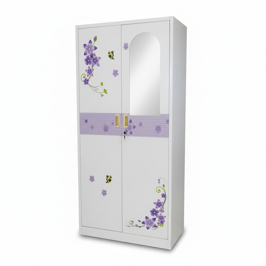Steel 2-Door Wardrobe with Inner Locker | IH TGD-2B | 180×85×45 cm