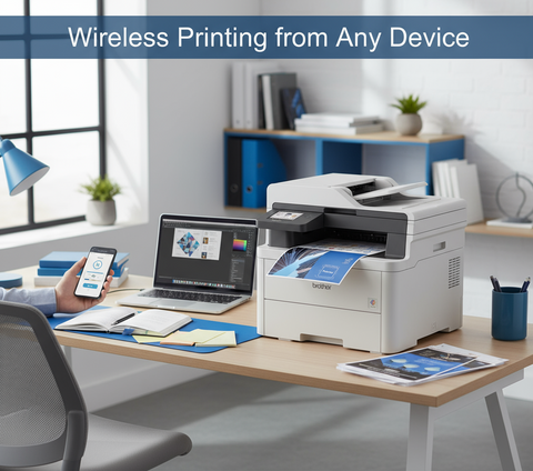 Brother DCP-L3560CDW Color Laser Printer - 3-in-1 Wireless Printer, Scanner, Copier