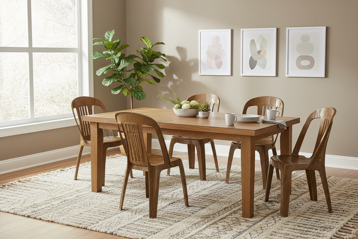 Premium Contessa Chairs Set of 6 - Beige | UAE Delivery to All Emirates