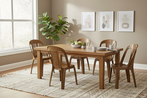 Premium Contessa Chairs Set of 6 - Beige | UAE Delivery to All Emirates