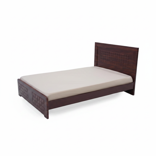 Single Wooden Bed Without Side Table | IH 74120 | 120×190 cm – INFINI HOMES UAE